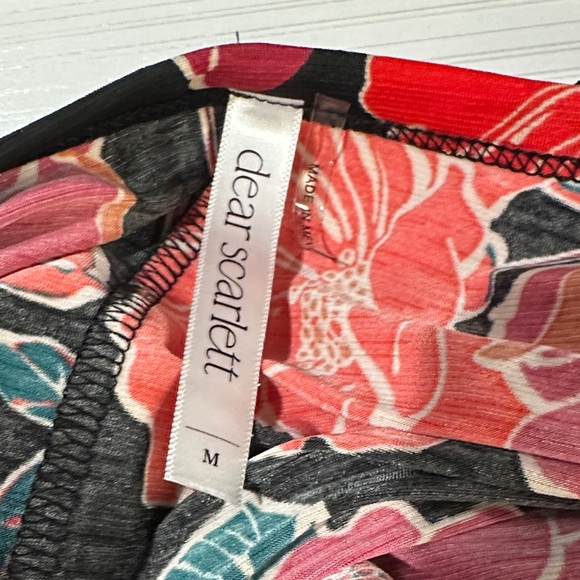 Dear Scarlett Black and Red Floral Dolman Sleeve Blouse - Picture 2 of 4